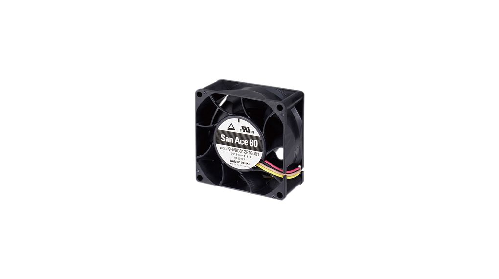Ventilateur axial DC 80x80x38mm 12V 240m³/h San Ace 80